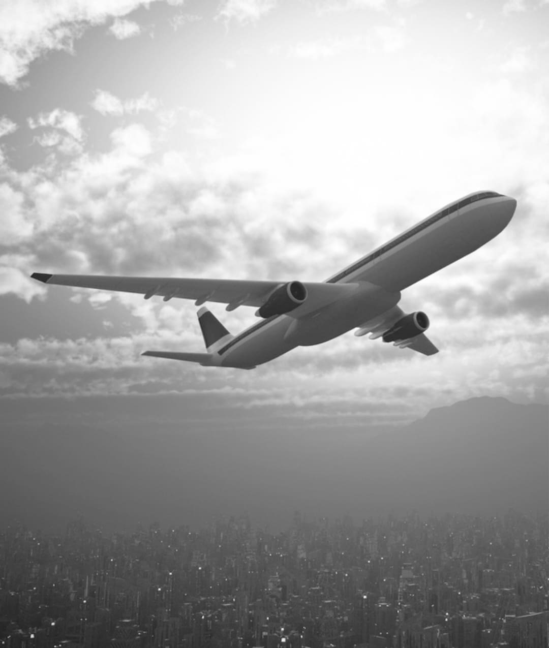 Picture of an outbound flight depicting emigration